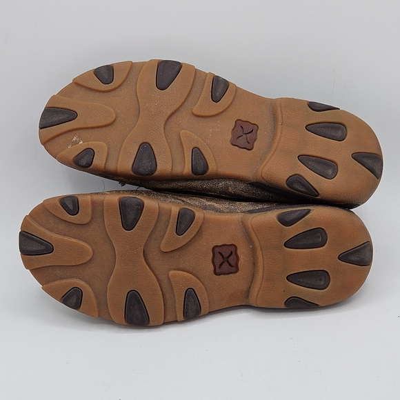 Twisted X cheetah leather moc / boat shoes size 4m - Picture 13 of 15